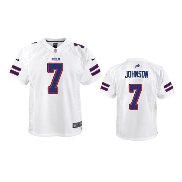 Youth Buffalo Bills #7 Taron Johnson Nike White Limited Jersey