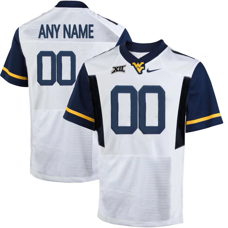 Mens West Virginia Mountaineers Customized Nike Elite Game Football Jersey