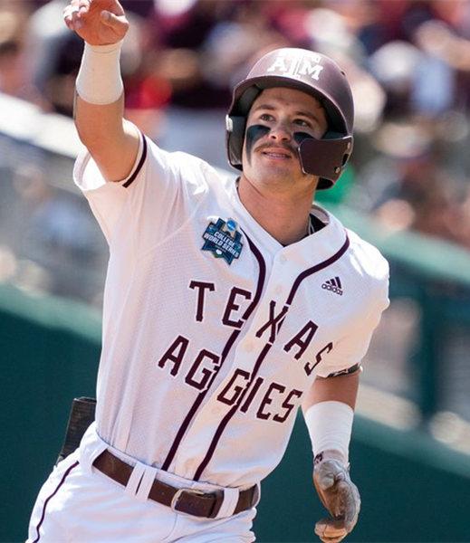 Mens Youth Texas A&M Aggies Custom Adidas 2022 White College World Series Baseball Game Jersey