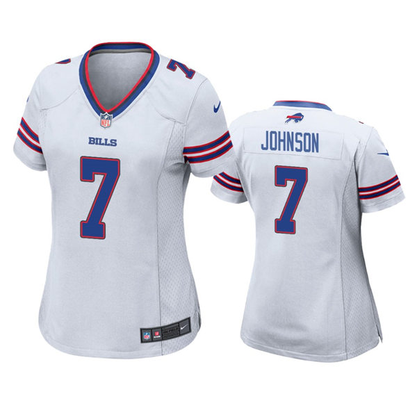 Womens Buffalo Bills #7 Taron Johnson Nike White Limited Jersey