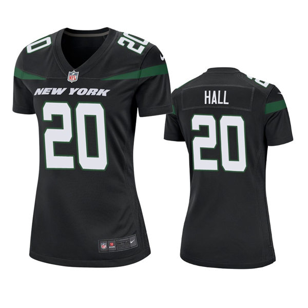 Womens New York Jets #20 Breece Hall Nike Stealth Black Alternate Limited Jersey-3
