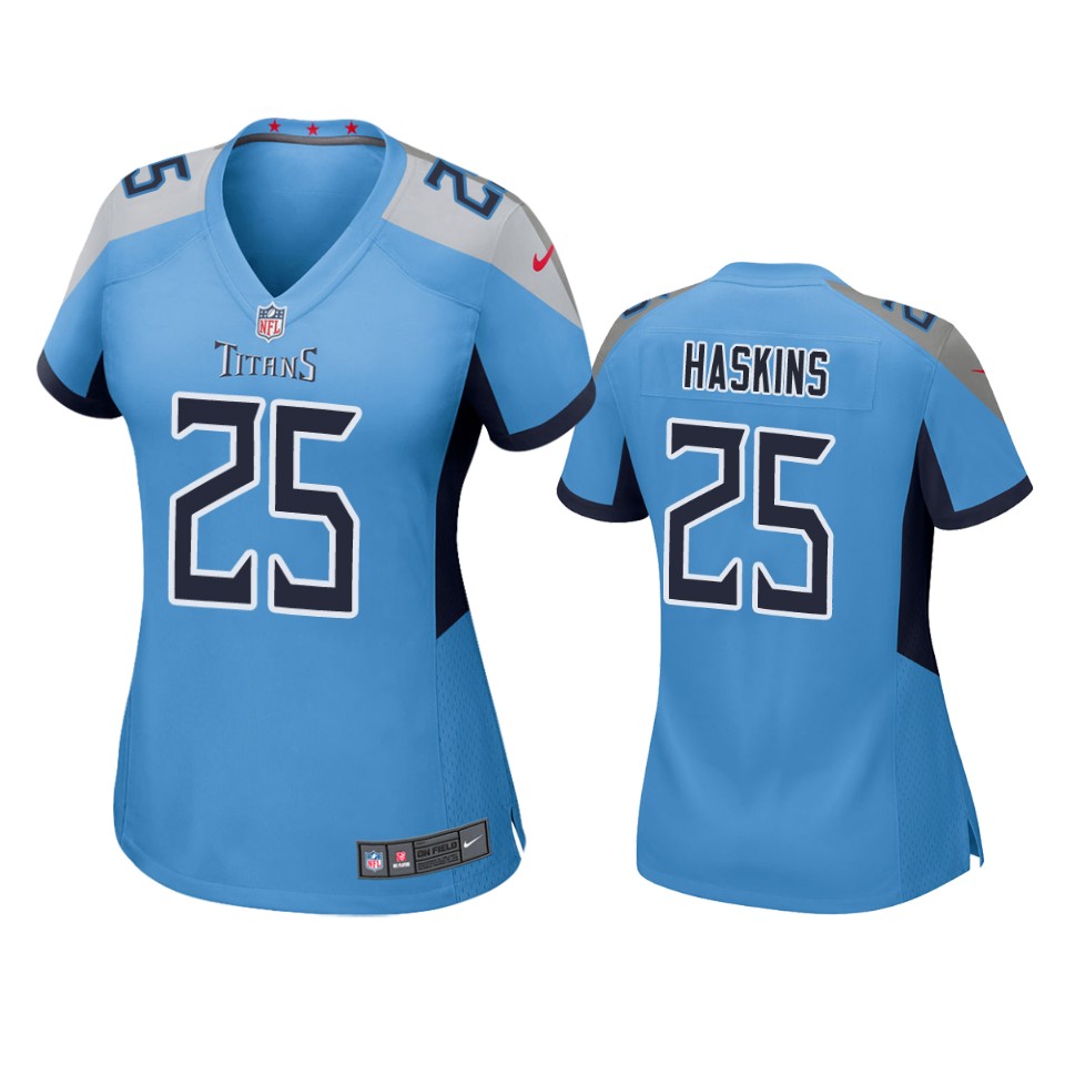 Womens Tennessee Titans #25 Hassan Haskins Nike Light Blue Alternate Limited Jersey