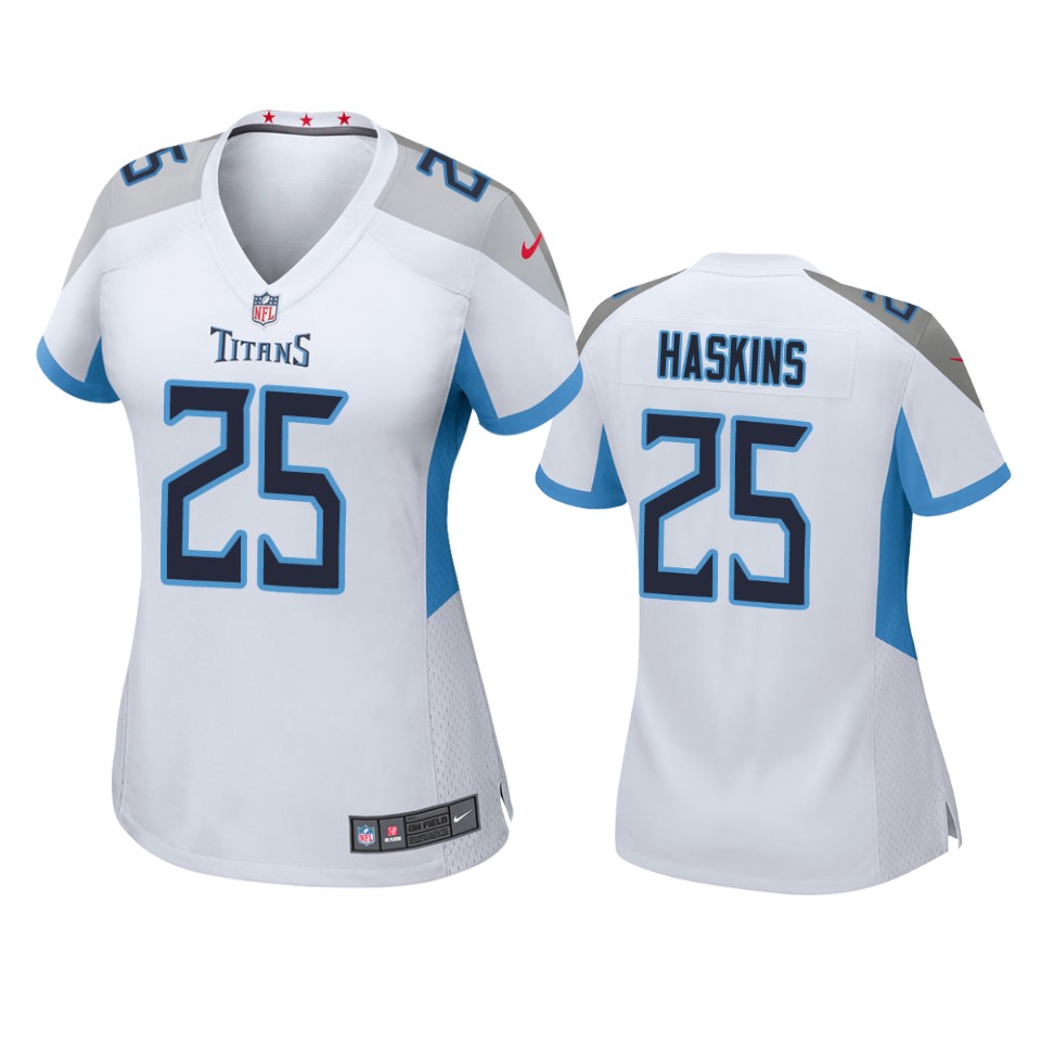 Womens Tennessee Titans #25 Hassan Haskins Nike White Limited Jersey