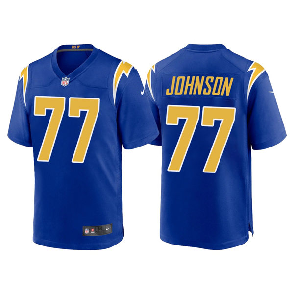 Womens Los Angeles Chargers #77 Zion Johnson Nike Royal Gold 2nd Alternate Limited Jersey